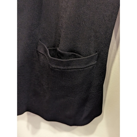 Ralph Lauren Black Label Black Viscose Blend Zip Up Cardigan Size Medium - Picture 3 of 9